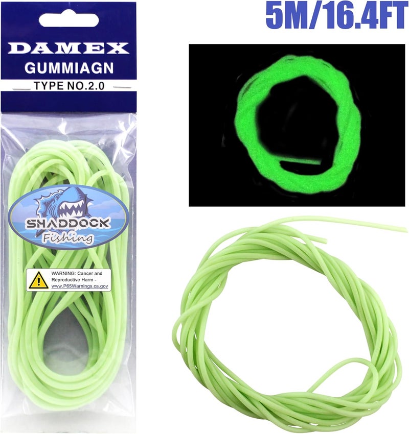 Shaddock Fishing 16.4ft Fishing Glow Tube, Green Luminous Deep Sea Soft Plastic Tube Gear for Night Fishing Deep Drop Rig - Image 4